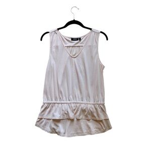 Apt. 9 Sleeveless Ruffle Top Light Pink Size Medium
